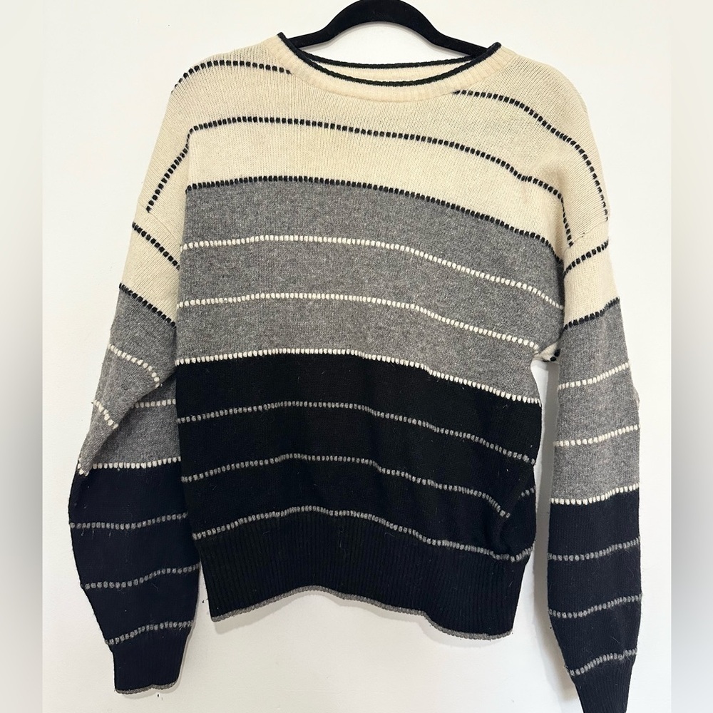 VTG LIZ CLAIBORNE Lambswool & Angora Multicolor Knit Sweater Women's Medium